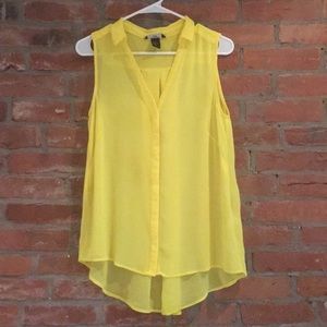Sleeveless yellow h&m blouse size 36